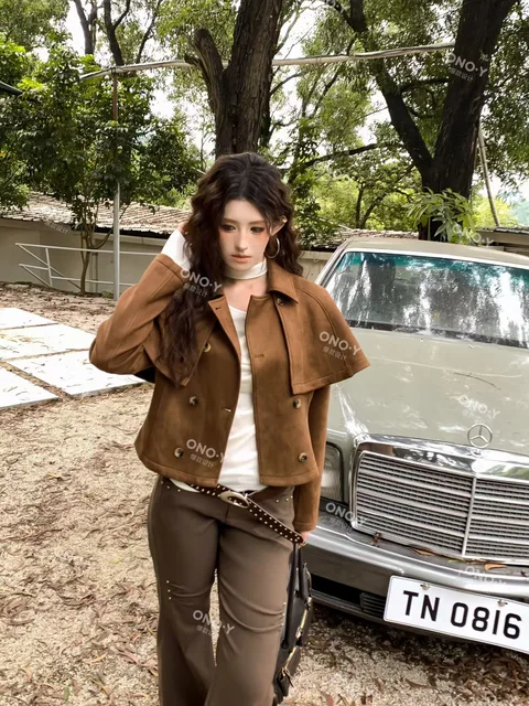 C021-Detachable Cape Shawl Cropped Jacket
